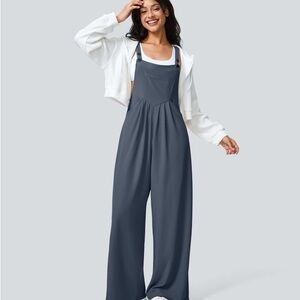 Halara Wide-Leg Overalls Jumpsuit in “Grisaille”
